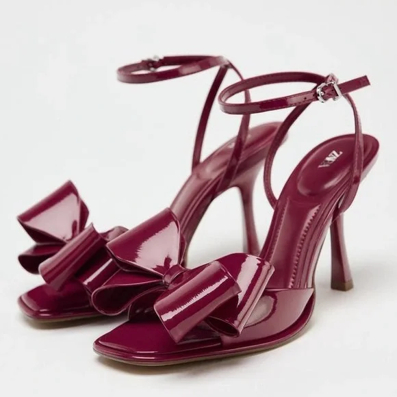 沙羅 Zara | Shoes | Nwt Red Asymmetric Pointed Toe Slingback